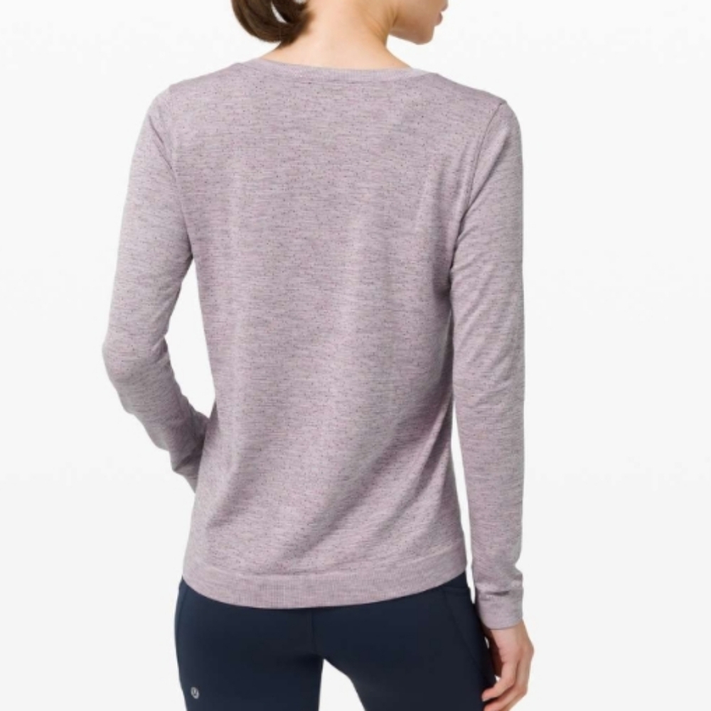 Lululemon Swiftly Relaxed Long SleeveDapple Dot Slate / Fuchsia Multi - Picture 3 of 8
